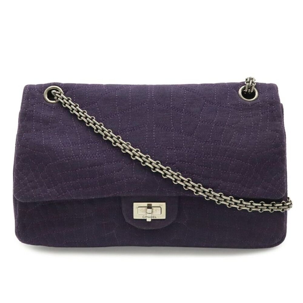 Chanel Cotton Shoulder Bag Purple
